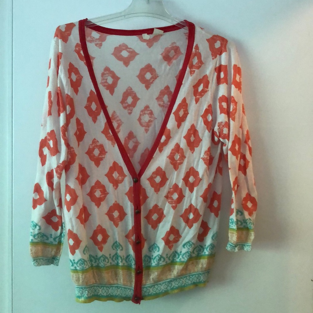 Patterned Anthropologie Cardigan